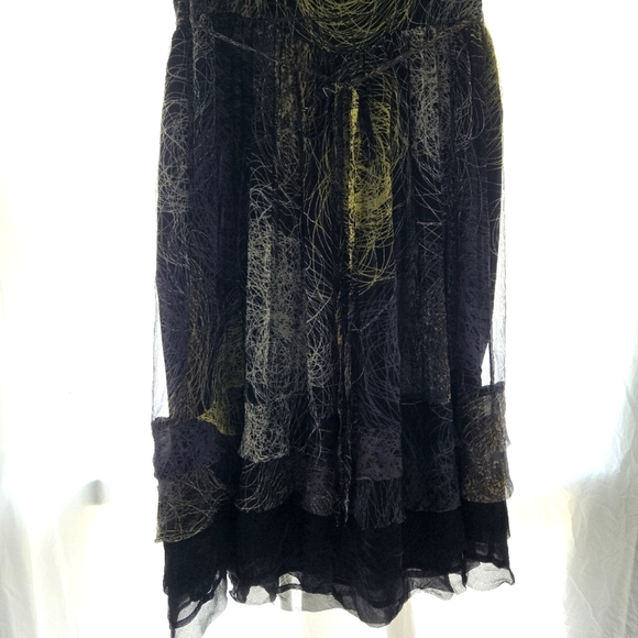 Beautiful Silk Scribble Dress EUC - Picture 6 of 11